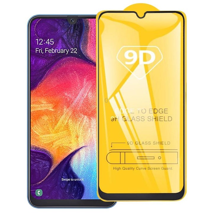 9D Full Glue Full Screen Tempered Glass Film For Galaxy A10