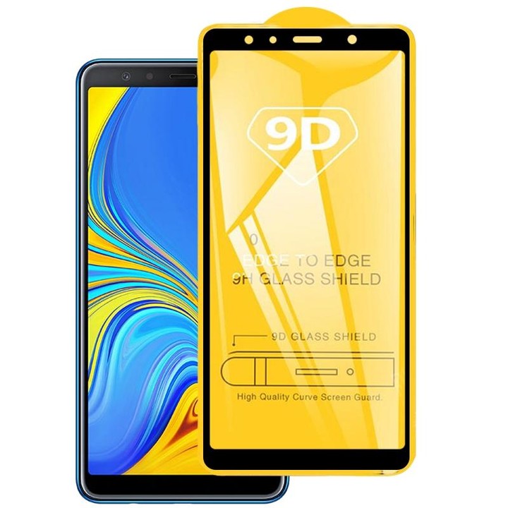 9D Full Glue Full Screen Tempered Glass Film For Galaxy A7 (2018)