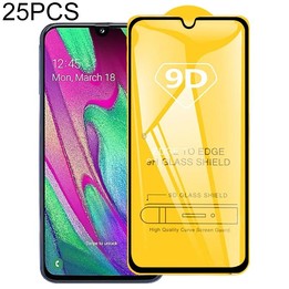 25 PCS 9D Full Glue Full Screen Tempered Glass Film For Galaxy A40