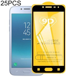 25 PCS 9D Full Glue Full Screen Tempered Glass Film For Galaxy J2 Pro (2018)