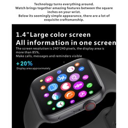H55Pro 1.4 inch TFT Screen Smart Bluetooth Watch, Support Sleep Monitor / Heart Rate Monitor / Blood Pressure Monitor, Style: Si