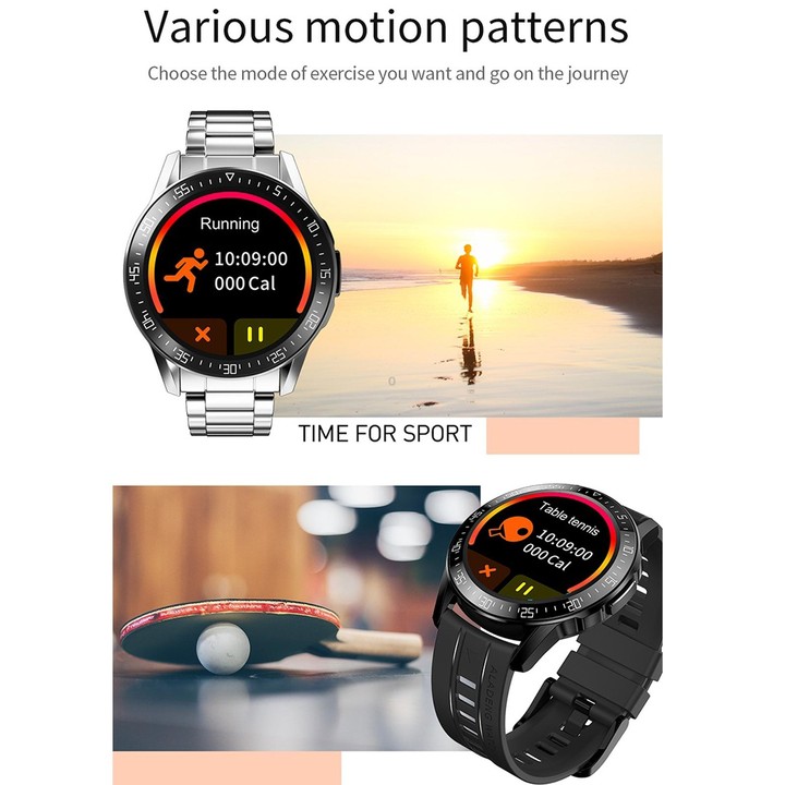 G3 1.3 inch Full-fit Round Screen Smart Watch, Support Sleep Monitor / Heart Rate Monitor / Temperature Monitoring(Black)