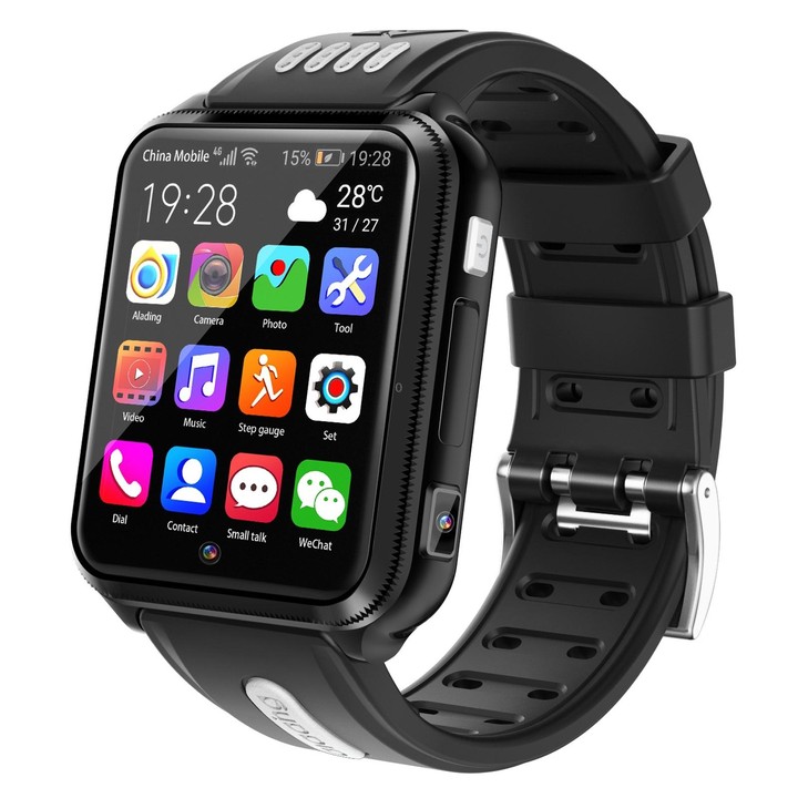 H1 1.54 inch Full-fit Screen Dual Cameras Smart Phone Watch, Support SIM Card / GPS Tracking / Real-time Trajectory / Temperatur