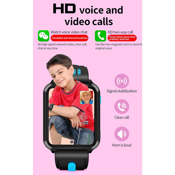 H1 1.54 inch Full-fit Screen Dual Cameras Smart Phone Watch, Support SIM Card / GPS Tracking / Real-time Trajectory / Temperatur