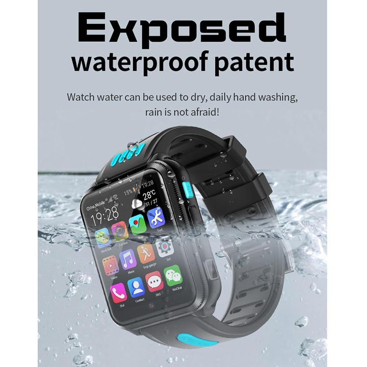 H1 1.54 inch Full-fit Screen Dual Cameras Smart Phone Watch, Support SIM Card / GPS Tracking / Real-time Trajectory / Temperatur