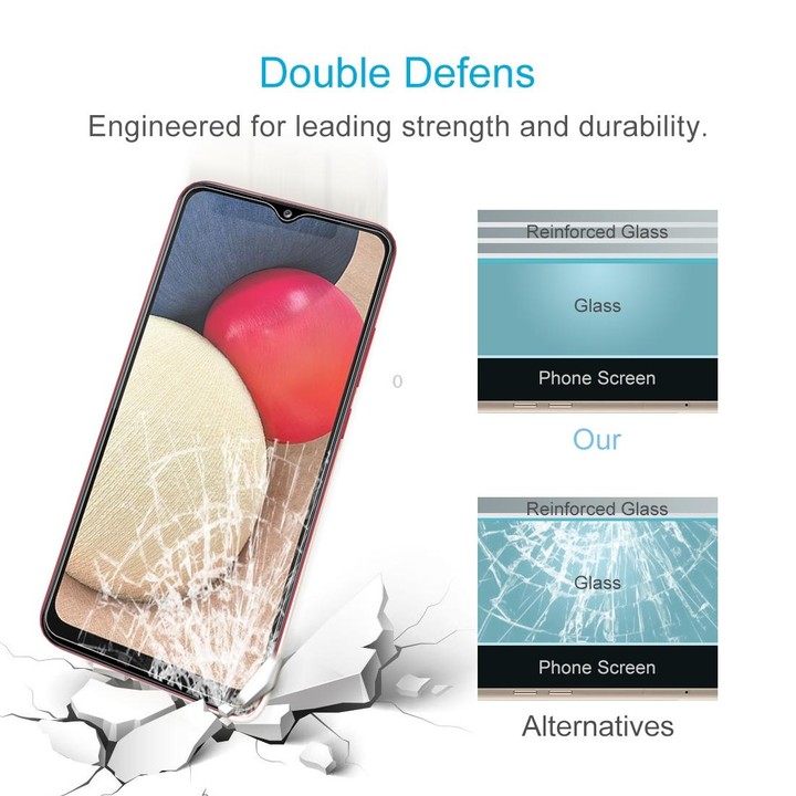 10 PCS For Samsung Galaxy A02s 0.26mm 9H 2.5D Tempered Glass Film