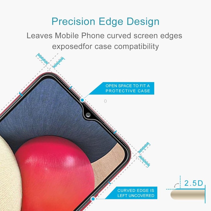10 PCS For Samsung Galaxy A02s 0.26mm 9H 2.5D Tempered Glass Film