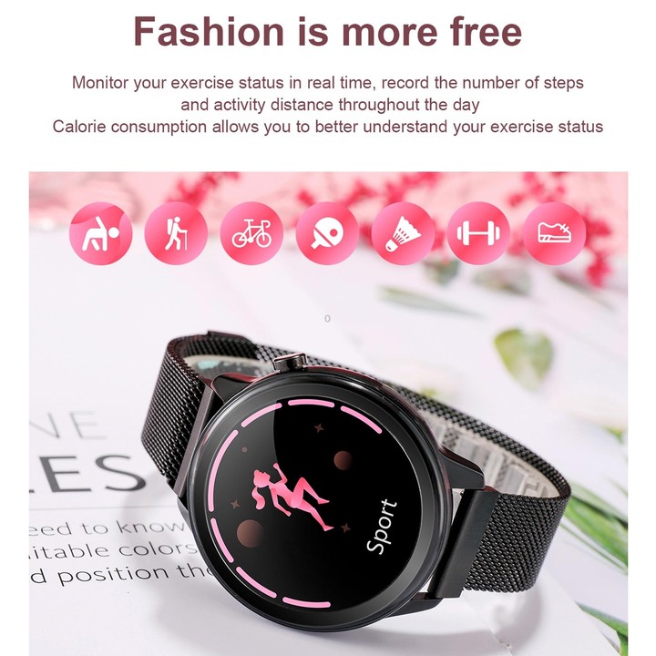 F80 1.3 inch TFT Color Screen IP68 Waterproof Women Smart Watch, Support Body Temperature Monitor / Blood Pressure Monitor / Men