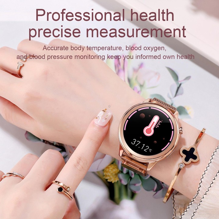 F80 1.3 inch TFT Color Screen IP68 Waterproof Women Smart Watch, Support Body Temperature Monitor / Blood Pressure Monitor / Men