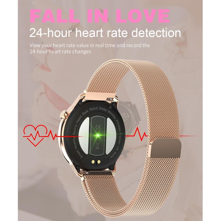 F80 1.3 inch TFT Color Screen IP68 Waterproof Women Smart Watch, Support Body Temperature Monitor / Blood Pressure Monitor / Men