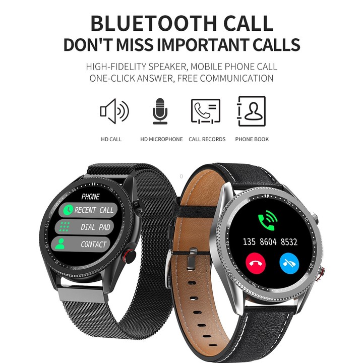 M98 1.28 inch IPS Color Screen IP67 Waterproof Smart Watch, Support Sleep Monitor / Heart Rate Monitor / Bluetooth Call, Style:L