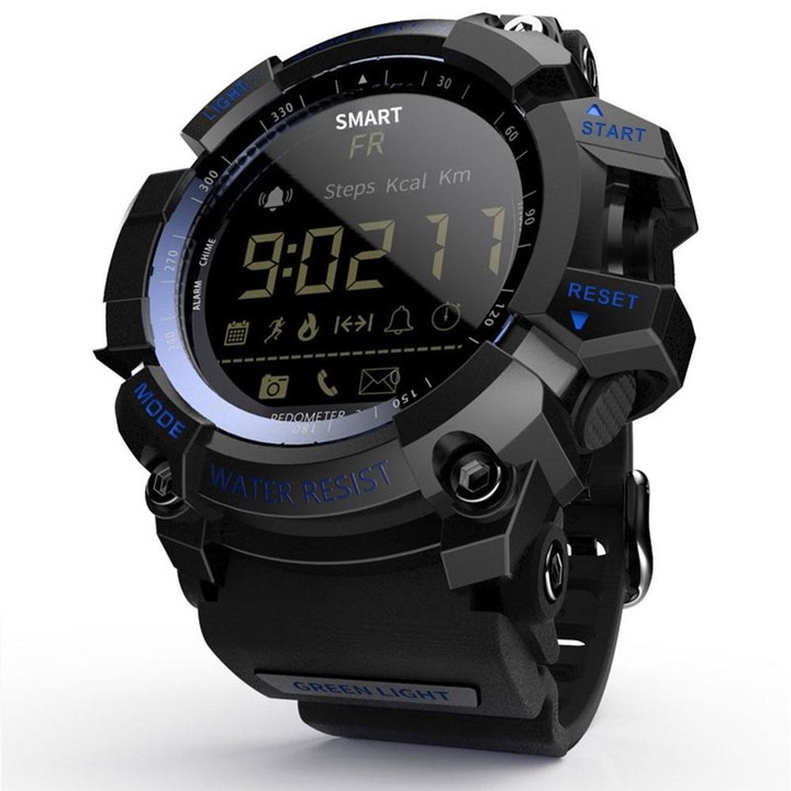 Lokmat MK16 LCD Screen 50m Waterproof Smart Watch, Support Information Reminder / Remote Camera / Walking Motion Monitor(Blue)