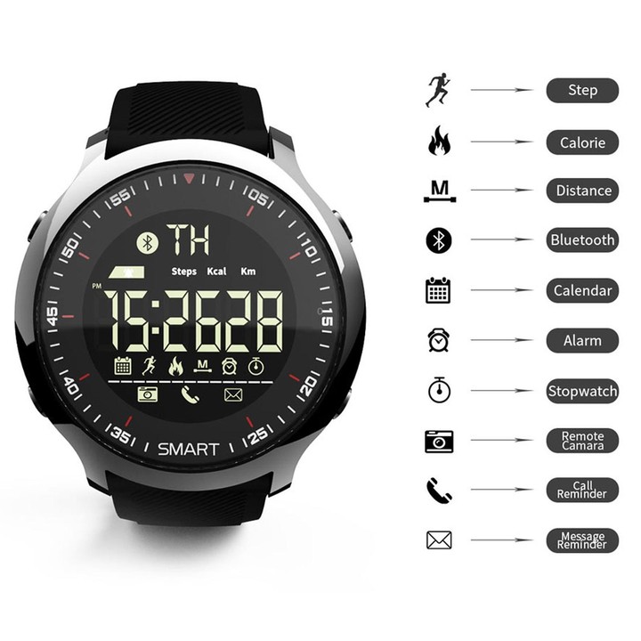 Lokmat MK18 1.1 inch Circle Screen IP68 Waterproof Smart Watch, Support Information Reminder / Remote Camera / Walking Motion Mo