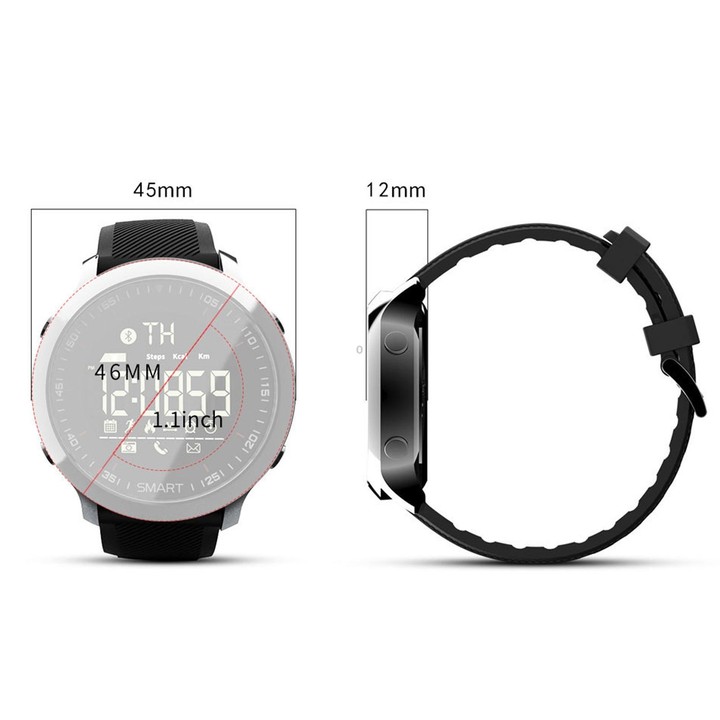 Lokmat MK18 1.1 inch Circle Screen IP68 Waterproof Smart Watch, Support Information Reminder / Remote Camera / Walking Motion Mo