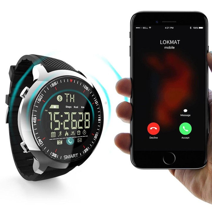 Lokmat MK18 1.1 inch Circle Screen IP68 Waterproof Smart Watch, Support Information Reminder / Remote Camera / Walking Motion Mo