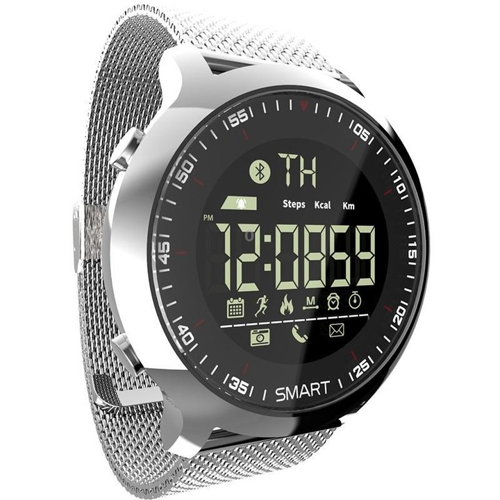 Lokmat MK18 1.1 inch Circle Screen IP68 Waterproof Smart Watch, Support Information Reminder / Remote Camera / Walking Motion Mo