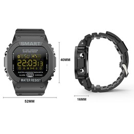 Lokmat MK22 1.21 inch FSTN LCD Screen 50m Waterproof Smart Watch, Support Information Reminder / Remote Camera / Sport Record(Or