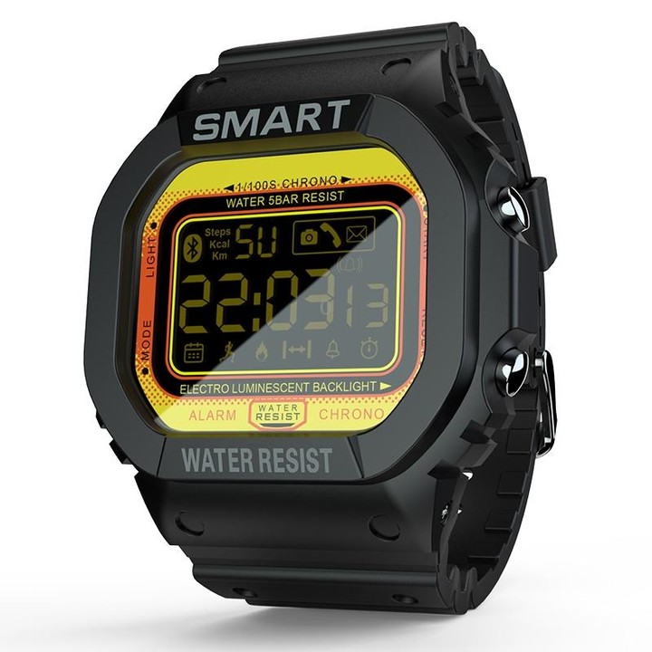 Lokmat MK22 1.21 inch FSTN LCD Screen 50m Waterproof Smart Watch, Support Information Reminder / Remote Camera / Sport Record(Or