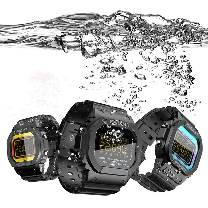 Lokmat MK22 1.21 inch FSTN LCD Screen 50m Waterproof Smart Watch, Support Information Reminder / Remote Camera / Sport Record(Or