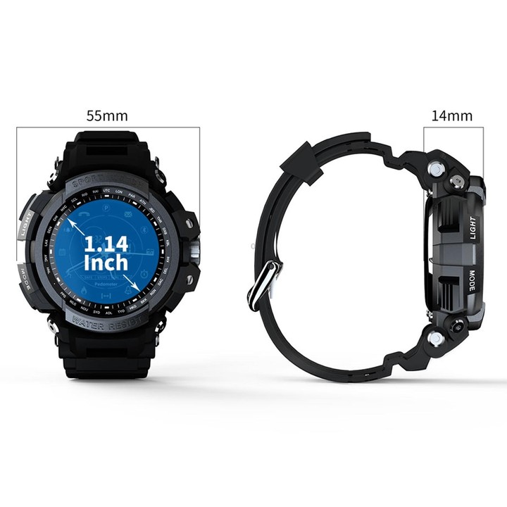 Lokmat MK28 1.4 inch FSTN Screen IP68 Waterproof Smart Watch, Support Information Reminder / Remote Camera / Sport Record(Blue)