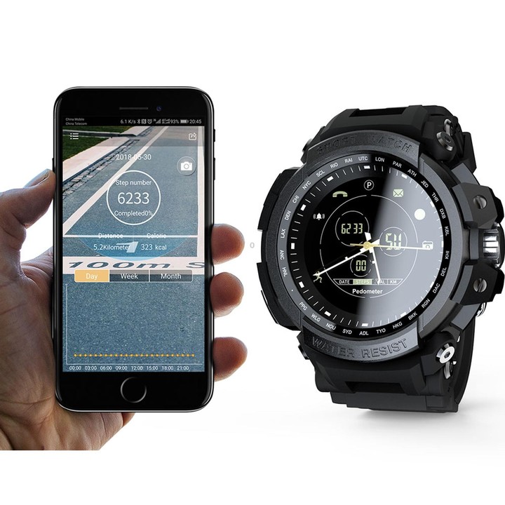 Lokmat MK28 1.4 inch FSTN Screen IP68 Waterproof Smart Watch, Support Information Reminder / Remote Camera / Sport Record(Blue)