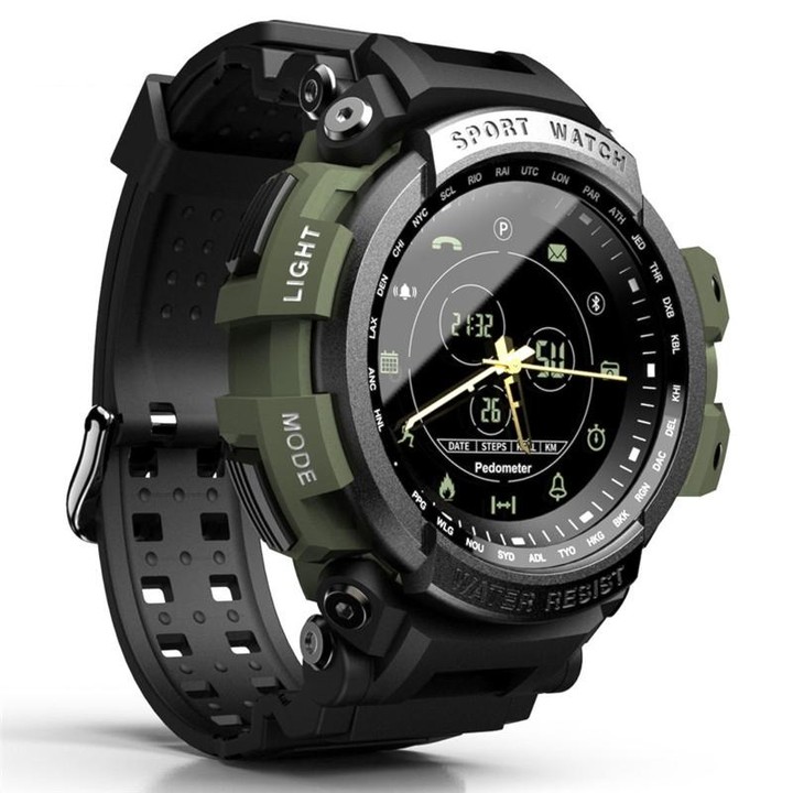 Lokmat MK28 1.4 inch FSTN Screen IP68 Waterproof Smart Watch, Support Information Reminder / Remote Camera / Sport Record(Green)