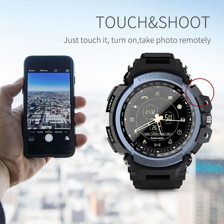 Lokmat MK28 1.4 inch FSTN Screen IP68 Waterproof Smart Watch, Support Information Reminder / Remote Camera / Sport Record(Green)
