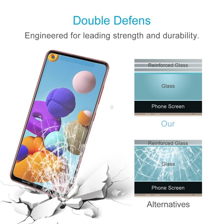 For Samsung Galaxy A21s 10pcs 0.26mm 9H 2.5D Tempered Glass Film