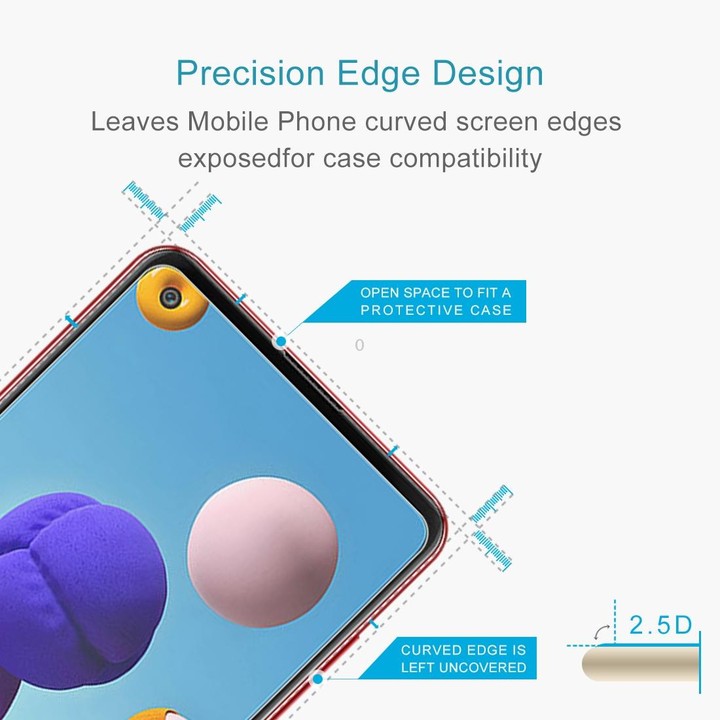 For Samsung Galaxy A21s 10pcs 0.26mm 9H 2.5D Tempered Glass Film