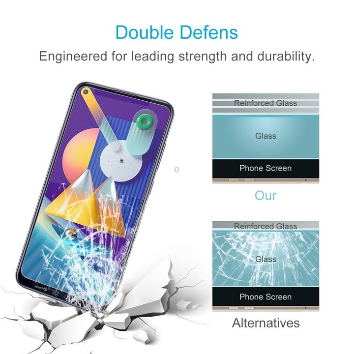 For Samsung Galaxy M11 & A11 50 PCS 0.26mm 9H 2.5D Tempered Glass Film