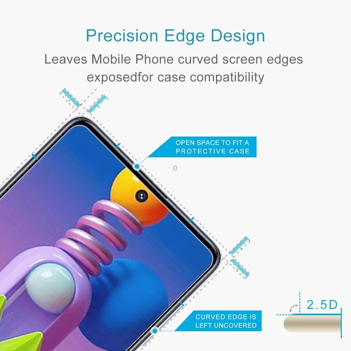 For Samsung Galaxy M51 50 PCS 0.26mm 9H 2.5D Tempered Glass Film