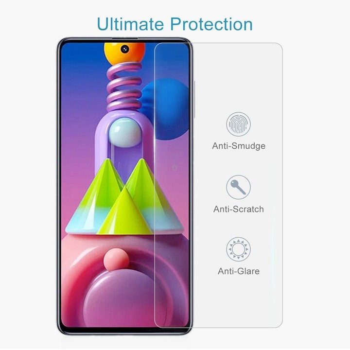 For Samsung Galaxy M51 50 PCS 0.26mm 9H 2.5D Tempered Glass Film