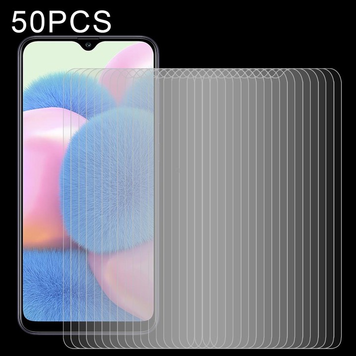 For Samsung Galaxy A30s 50 PCS 0.26mm 9H 2.5D Tempered Glass Film
