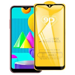 For Samsung Galaxy M01 9D Full Glue Full Screen Tempered Glass Film