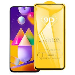 For Samsung Galaxy M31s 9D Full Glue Full Screen Tempered Glass Film