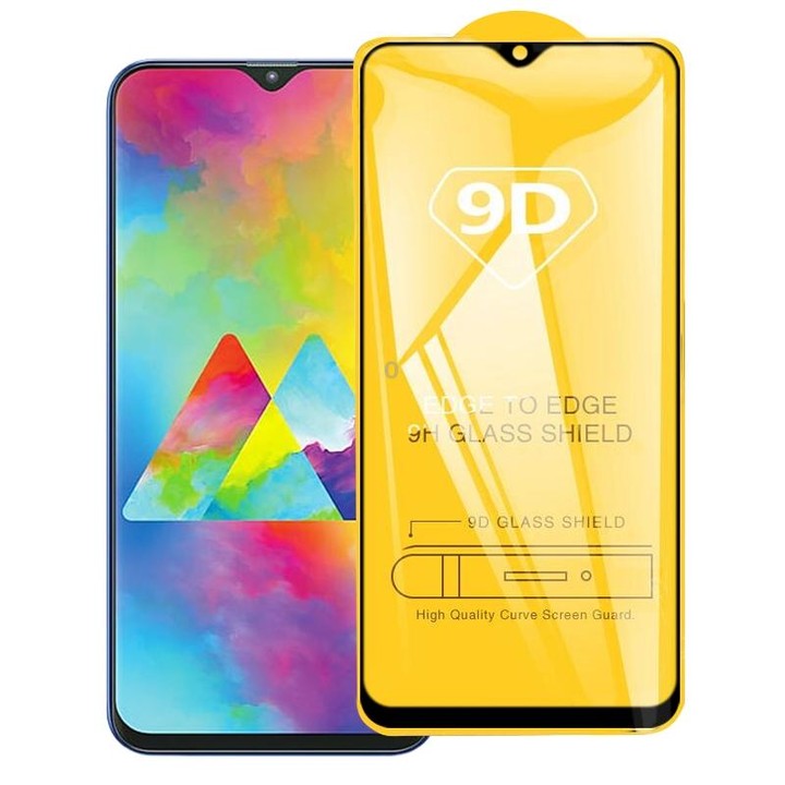 For Samsung Galaxy M20 9D Full Glue Full Screen Tempered Glass Film