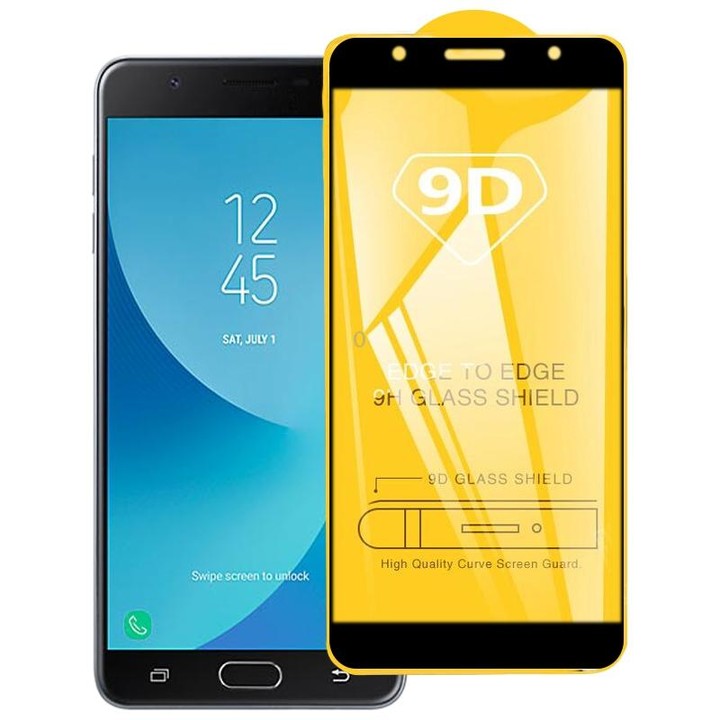 For Samsung Galaxy J7 Max 9D Full Glue Full Screen Tempered Glass Film