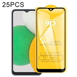 For Samsung Galaxy A03 Core 25 PCS 9D Full Glue Full Screen Tempered Glass Film