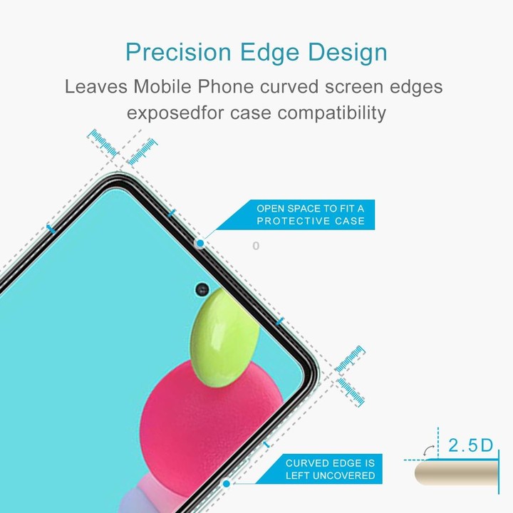For Samsung Galaxy A52 5G 50pcs 0.26mm 9H 2.5D Tempered Glass Film