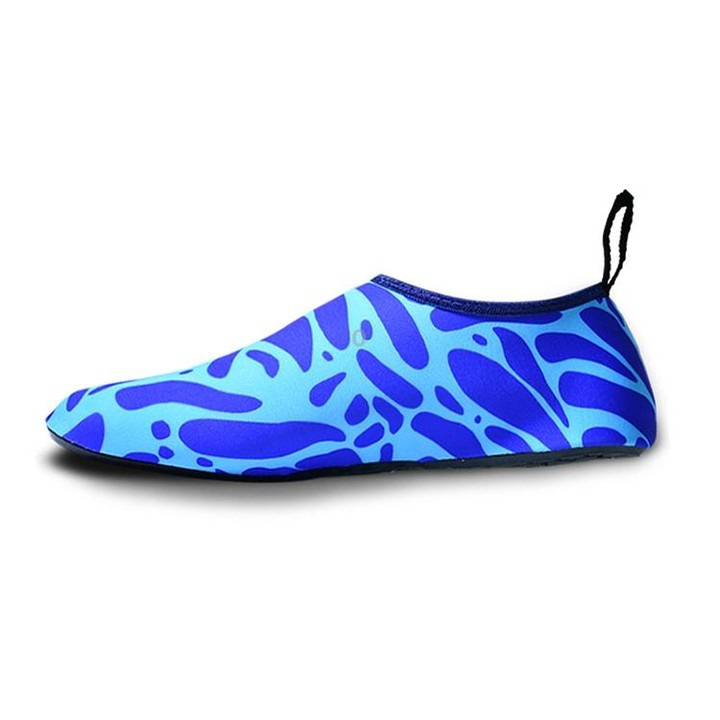Non-slip Wear-resisting Thick Rubber Sole Diving Shoes and Socks, One Pair, Size:M (Figured Blue)
