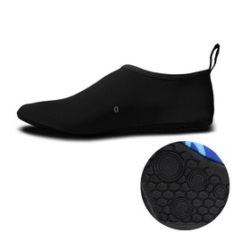Non-slip Wear-resisting Thick Rubber Sole Diving Shoes and Socks, One Pair, Size:M (Black)