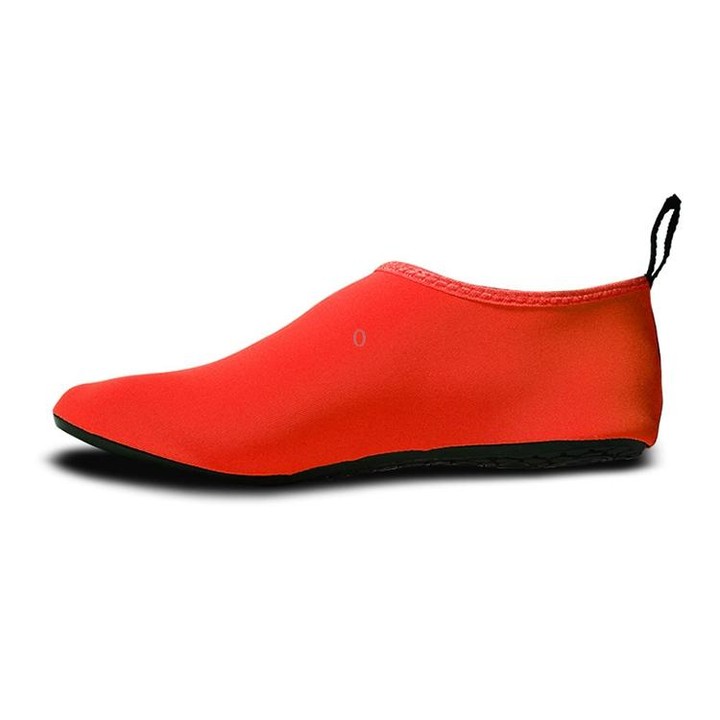 Non-slip Wear-resisting Thick Rubber Sole Diving Shoes and Socks, One Pair, Size:M (Red)