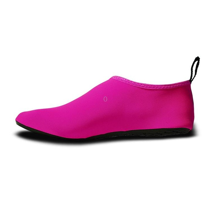 Non-slip Wear-resisting Thick Rubber Sole Diving Shoes and Socks, One Pair, Size:M (Rose Red)
