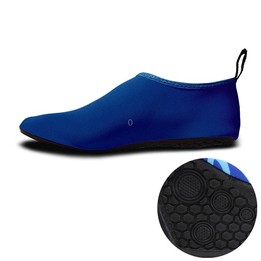 Non-slip Wear-resisting Thick Rubber Sole Diving Shoes and Socks, One Pair, Size:L (Blue)