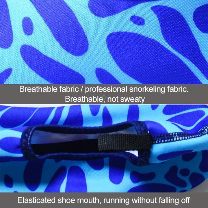 Non-slip Wear-resisting Thick Rubber Sole Diving Shoes and Socks, One Pair, Size:XXXL (Blue)
