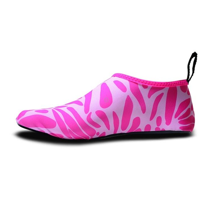 Non-slip Wear-resisting Thick Rubber Sole Diving Shoes and Socks, One Pair, Size:XXXL (Figured Pink)