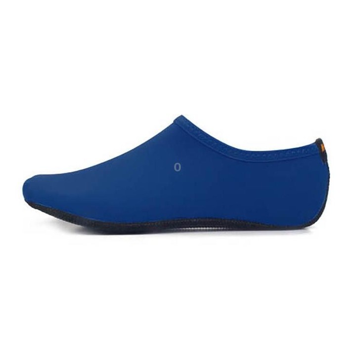 Non-slip Plastic Grain Texture Thick Cloth Sole Solid Color Diving Shoes and Socks, One Pair(Navy Blue)