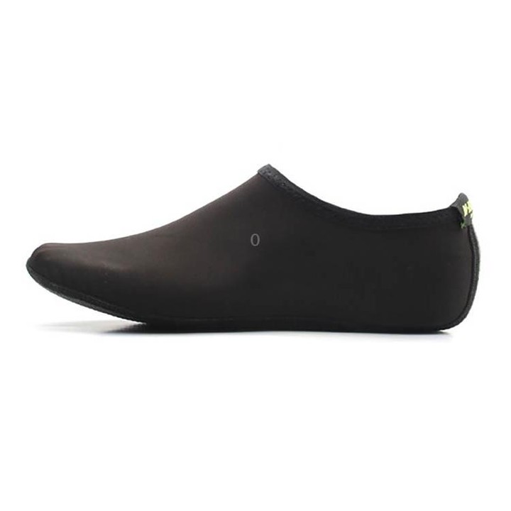 Non-slip Plastic Grain Texture Thick Cloth Sole Solid Color Diving Shoes and Socks, One Pair, Size:L (Black)