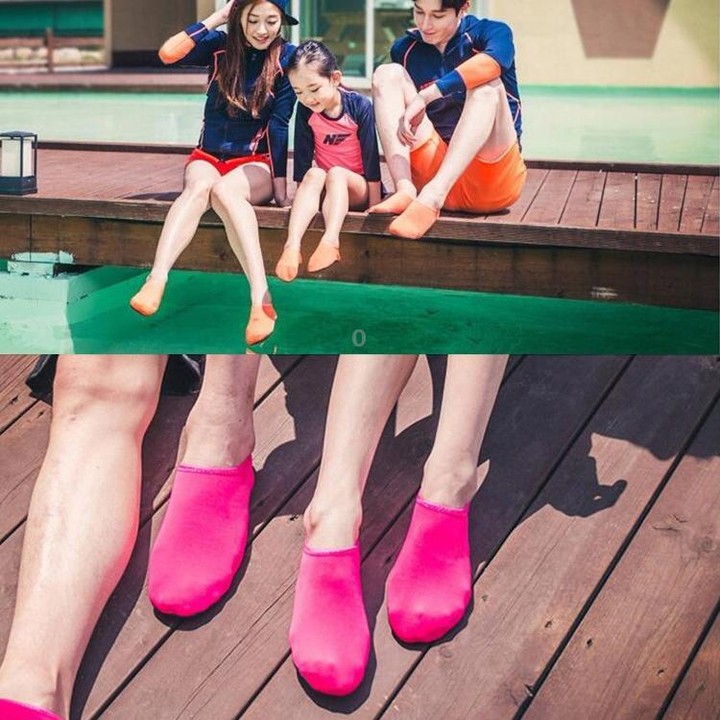 Non-slip Plastic Grain Texture Thick Cloth Sole Solid Color Diving Shoes and Socks, One Pair, Size:XXL (Black)