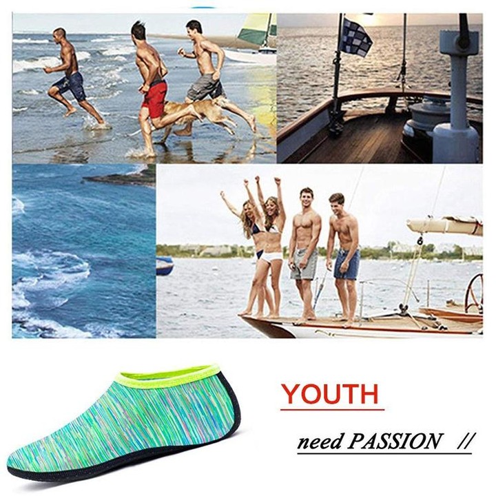 Non-slip Plastic Grain Texture Thick Cloth Sole Printing Diving Shoes and Socks, One Pair(Rose Red Figured)